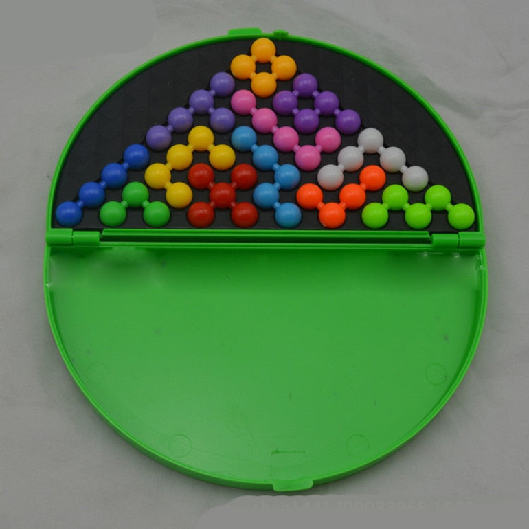 Classic puzzle pyramid plate IQ pearl logical mind game Brain Teaser educational toys for children pyramid beads puzzle