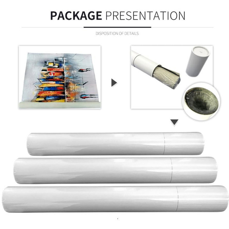 Abstract 100% Hand Painted Oil Painting On Canvas Abstract Sailing Boats On The River Painting Wall Art For Modern Home Decor