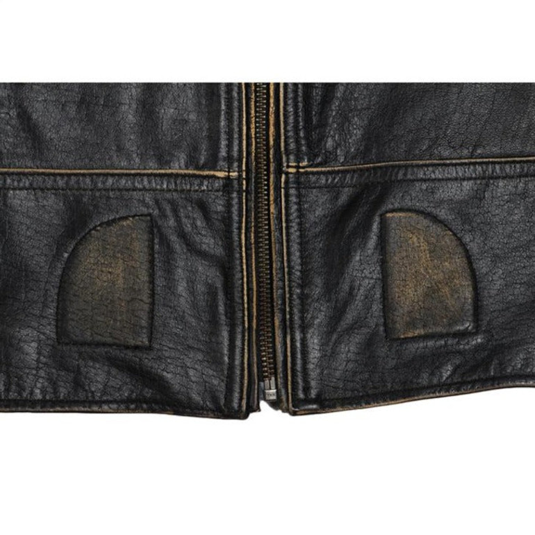 Vintage Motorcycle Jacket Men Leather Jacket 100% Cowhide Genuine Leather Jackets Mens Biker Coat Moto Jacket 5XL 090