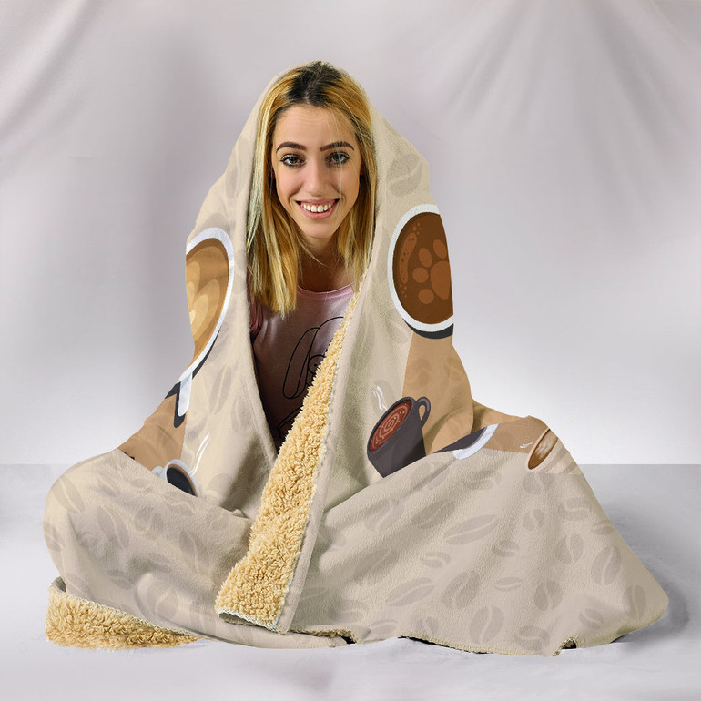 Dachshund Lovers Coffee Club Hooded Blanket for Lovers of Dachshunds
