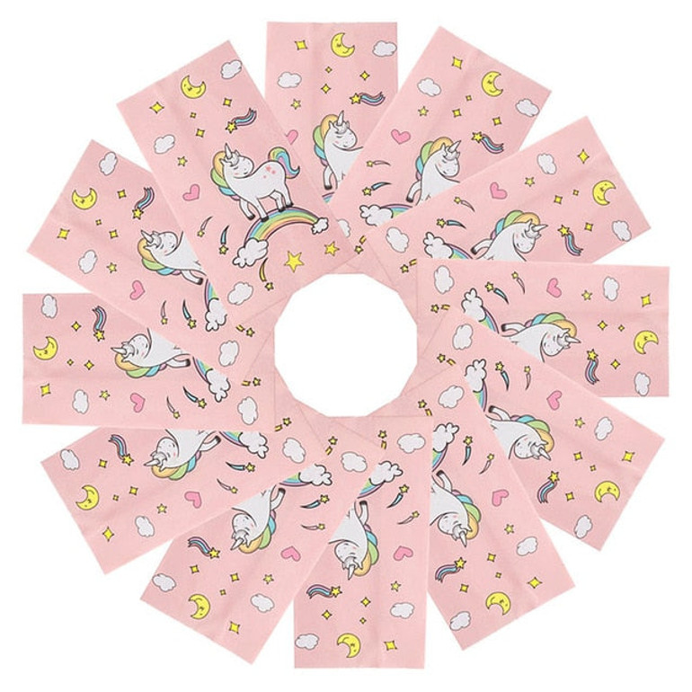12pcs Pink Unicorn Paper Candy Gift Bags Unicorn Party Kids Girls Birthday Birthday Party Supplies