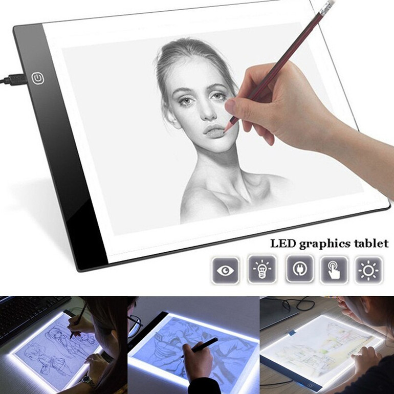 Drawing tablet LED electronic writing tablet graphic table painting Digital tablets drawing board portable Handwriting gifts