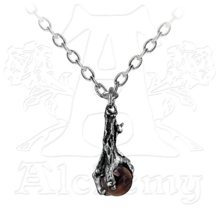 Dragon's Claw & Crystal Orb Necklace, Alchemy Gothic