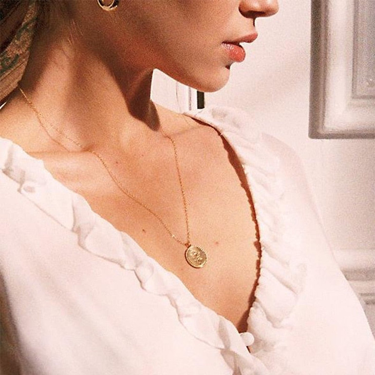 Rose Flower Charm Pendant Necklaces