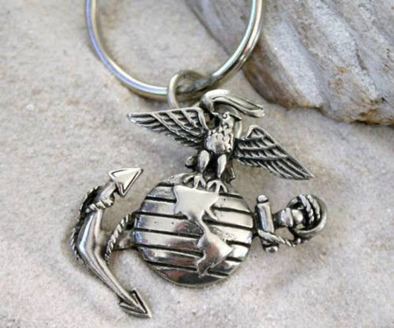 LIMITED EDITION PEWTER MARINES KEYCHAIN - 50% OFF WHILE SUPPLIES LAST