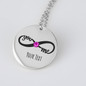 Infinity June Birthstone Necklace Name Engraved Disc Necklace
