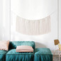 Macrame Woven Wall Hanging Curtain | Fringe Garland Banner | Boho Shabby Chic Bohemian Wall Decor for Apartment Dorm Living Room Bedroom Baby Nursery Art Party Backdrop Decoration