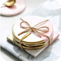 Luxury Marble Grain and Gold Plating Ceramic Coaster Set