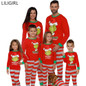 Cotton Family Matching Sleepwear Clothes Mother Father Kids Cartoon Print Pajamas Christmas Mom and Me Warm Nightwear Clothing