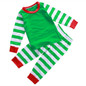 Children Christmas Striped Pajamas Set Clothing