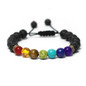 7 Chakra Healing Stones Adjustable Mala Bracelet