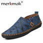 Merkmak Genuine Leather Men's Flats Shoes 2017 Casual Fashion Loafer Footwear Men Driving Footwear Shoes Zapato Hombre Wholesale