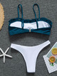 Sexy Strapless Ruffled Split Type Bikini Swimsuit