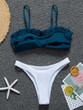 Sexy Strapless Ruffled Split Type Bikini Swimsuit