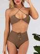 Sexy Hollow Bandage Bikini Swimsuit