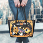 Stitch Halloween Leather Tote Bag