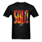Solo Black Heavy Cotton T-Shirt for Men