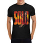 Solo Black Heavy Cotton T-Shirt for Men