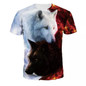Wolf Lovers Printed 3D Casual Men's T-shirts VV Brand
