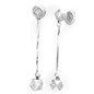 Diamond Dice Dangling Earrings in 14K White Gold