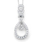 Victorian Inspired 14K White Gold Diamond Pendant