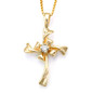 Cross Diamond Pendant in 14K Yellow Gold