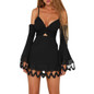 Women Sexy Summer Boho Lace Dress Evening Party Off Shoulder Mini Dress