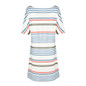 Women Striped O-Neck Mini Dress