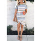 Women Striped O-Neck Mini Dress