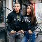 2020 King Queen Printed Couple Hoodies Women Men Sweatshirt Lovers Couples Hoodies Casual Pullovers Gift