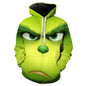 Christmas Hoodie Grinch Hoodies 3D Print Pullover Unisex Sweatshirt Causal Jacket