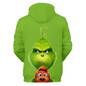 Christmas Hoodie Grinch Hoodies 3D Print Pullover Unisex Sweatshirt Causal Jacket