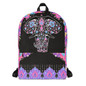Elephant Mandala Flower Black Backpack Laptop Bag Travel Daypack Schoolbag Bookbag