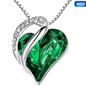 Infinity Love Heart Pendant Necklace Made With Crystals Birthstone Jewelry