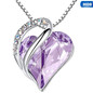 Infinity Love Heart Pendant Necklace Made With Crystals Birthstone Jewelry