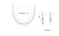 Classic Imitation Pearl Silver Plated Clear Crystal Pearl Jewelry Sets