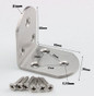 10pcs/lot Stainless Steel Universal Connector Type L 90 Degree Angle Fastener Triangle Corner Bracket With Screws