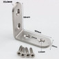 10pcs/lot Stainless Steel Universal Connector Type L 90 Degree Angle Fastener Triangle Corner Bracket With Screws
