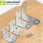 10pcs/lot Stainless Steel Universal Connector Type L 90 Degree Angle Fastener Triangle Corner Bracket With Screws