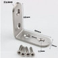 10pcs/lot Stainless Steel Universal Connector Type L 90 Degree Angle Fastener Triangle Corner Bracket With Screws