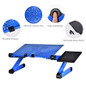Computer Desks Portable Adjustable Foldable Laptop Notebook Lap PC Folding Desk Table With Cooler Fan Stand Bed Sofa Tray