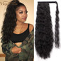 Ombre 22inches Vigorous Corn Wavy Long Ponytail Wrap on Clip Hair Extensions