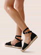 Open Toe Ankle Strap Espadrille Sandals