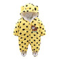 Newborn Baby Rompers 2017 Winter Warm Girls Clothing Coral Fleece Boy Clothes Cartoon Bear Hooded Down Snowsuit Infant Jumpsuits