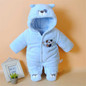 Newborn Baby Romper Jumpsuit Cute Winter Warm Long Sleeve Coral Fleece Infant Rompers Cartoon Baby Boy Clothes Babies Jumpsuits