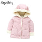 Newborn Baby Girls Winter Coats 2017 New Infant Baby Girl Jacket Thick Warm Baby Hooded Cotton Clothing Baby Girls Outerwear