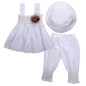 Newborn Baby Girls Princess Dress Tops Pants Hat 3pcs Kids Outfits Sets Baby Girls Clothes Set Girls Clothing Set 0 24M