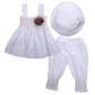 Newborn Baby Girls Princess Dress Tops Pants Hat 3pcs Kids Outfits Sets Baby Girls Clothes Set Girls Clothing Set 0 24M