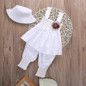 Newborn Baby Girls Princess Dress Tops Pants Hat 3pcs Kids Outfits Sets Baby Girls Clothes Set Girls Clothing Set 0 24M
