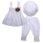 Newborn Baby Girls Princess Dress Tops Pants Hat 3pcs Kids Outfits Sets Baby Girls Clothes Set Girls Clothing Set 0 24M